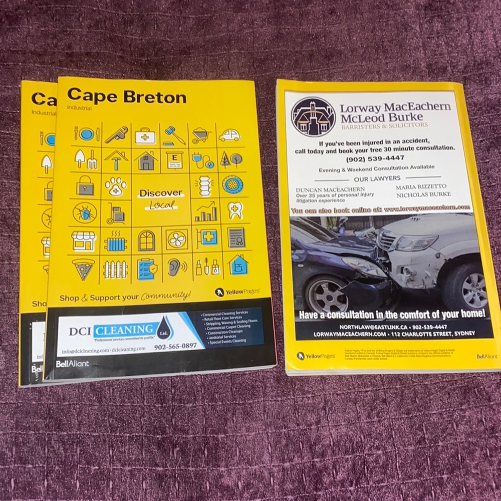 NEW Industrial Cape Breton July 2023 phone book Yellow Pages Sydney Nova Scotia